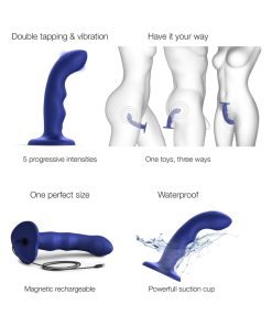Strap-On-Me Tapping Dildo Wave Night Blue