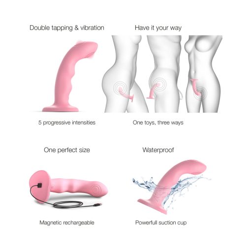 Strap-On-Me Tapping Dildo Wave Coral Pink - Image 4