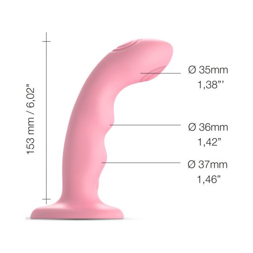 Strap-On-Me Tapping Dildo Wave Coral Pink - Image 5