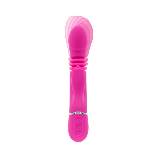 Evolved Pink Dragon Thrusting Dual Vibrator – Rechargeable, Waterproof - Image 2