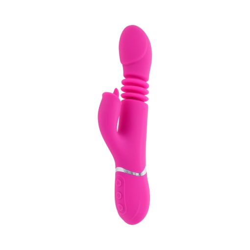 Evolved Pink Dragon Thrusting Dual Vibrator – Rechargeable, Waterproof - Image 5