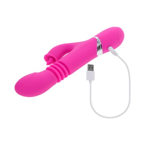 Evolved Pink Dragon Thrusting Dual Vibrator – Rechargeable, Waterproof - Image 10