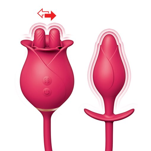 Clit-Tastic Tulip Finger Massager & Pleasure Plug Red - Image 3