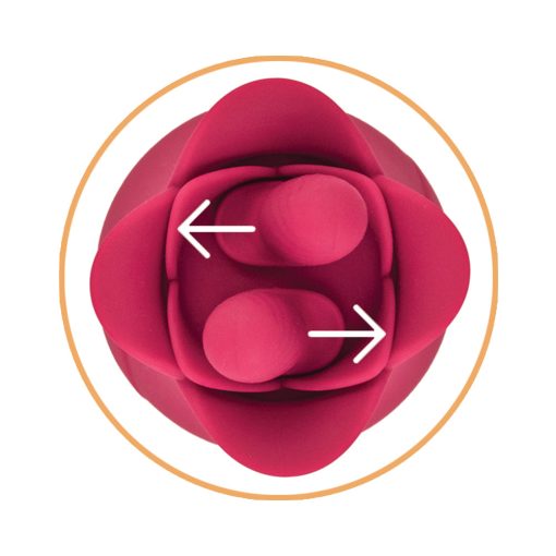 Clit-Tastic Tulip Finger Massager & Pleasure Plug Red - Image 4