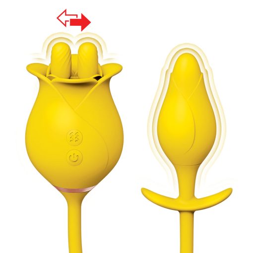 Clit-Tastic Tulip Finger Massager & Pleasure Plug Yellow - Image 3
