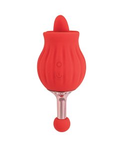 Clit-Tastic Rose Bud Dual Massager Red