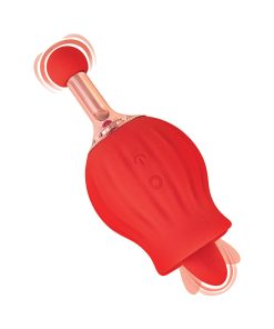 Clit-Tastic Rose Bud Dual Massager Red