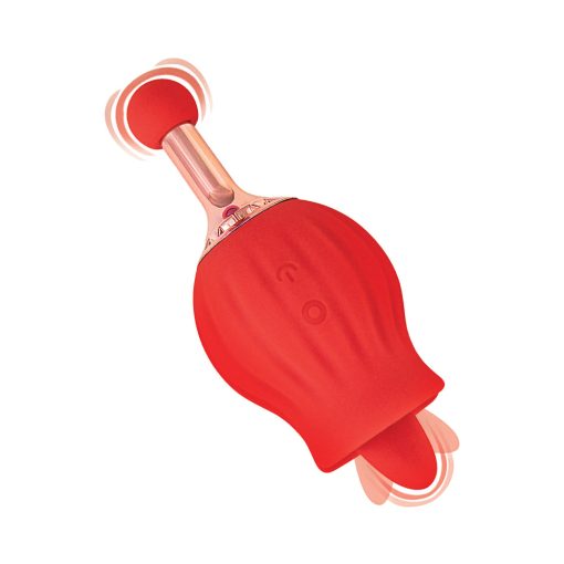 Clit-Tastic Rose Bud Dual Massager Red - Image 4
