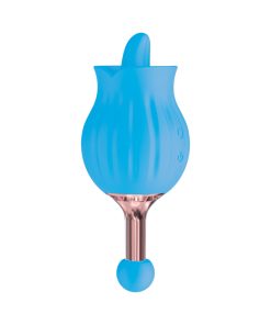 Clit-Tastic Rose Bud Dual Massager Blue