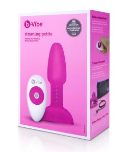B-Vibe Rimming Petite Rotating And Vibrating Remote Control Plug Fuchsia