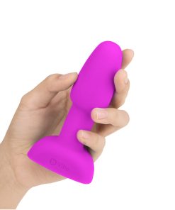 B-Vibe Rimming Petite Rotating And Vibrating Remote Control Plug Fuchsia