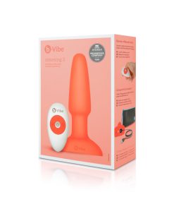B-Vibe Rimming 2 Rotating And Vibrating Remote Control Plug Orange
