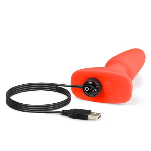 B-Vibe Rimming 2 Rotating And Vibrating Remote Control Plug Orange - Image 7