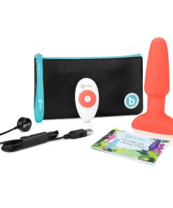 B-Vibe Rimming 2 Rotating And Vibrating Remote Control Plug Orange