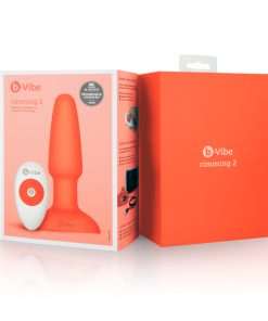 B-Vibe Rimming 2 Rotating And Vibrating Remote Control Plug Orange