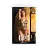 Fantasy Lingerie Vibes Boujee Cut-Out Shattered Foil Mesh Bodysuit L/Xl