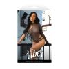 Fantasy Lingerie Vibes Baddie One Shoulder Long Sleeve Glitter Mesh Bodysuit L/Xl