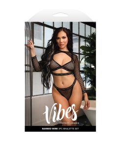 Fantasy Lingerie Vibes Barbed Wire Fishnet Bralette