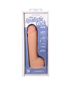 The Realistic Cock Hung 12 In. Ultraskyn Vac-U-Lock Dildo Vanilla