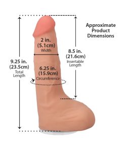 The Realistic Cock Squirting 9.5 In. Ultraskyn Vac-U-Lock Dildo Vanilla