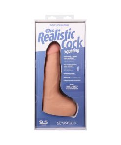The Realistic Cock Squirting 9.5 In. Ultraskyn Vac-U-Lock Dildo Vanilla