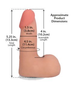 The Realistic Cock 5 In. Ultraskyn Vac-U-Lock Dildo With Balls Vanilla