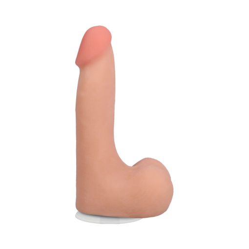 The Realistic Cock 7 In. Ultraskyn Vac-U-Lock Dildo With Balls Vanilla - Image 2