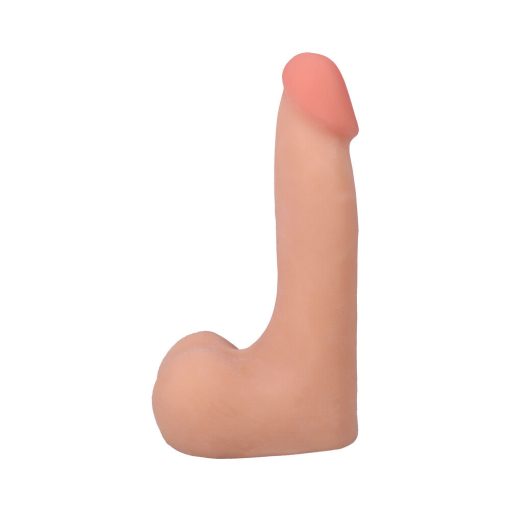 The Realistic Cock 7 In. Ultraskyn Vac-U-Lock Dildo With Balls Vanilla - Image 4