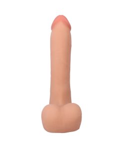 The Realistic Cock 9 In. Ultraskyn Vac-U-Lock Dildo With Balls Vanilla