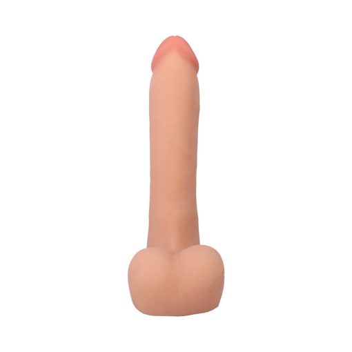 The Realistic Cock 9 In. Ultraskyn Vac-U-Lock Dildo With Balls Vanilla - Image 3