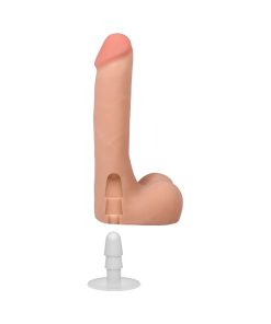 The Realistic Cock 9 In. Ultraskyn Vac-U-Lock Dildo With Balls Vanilla