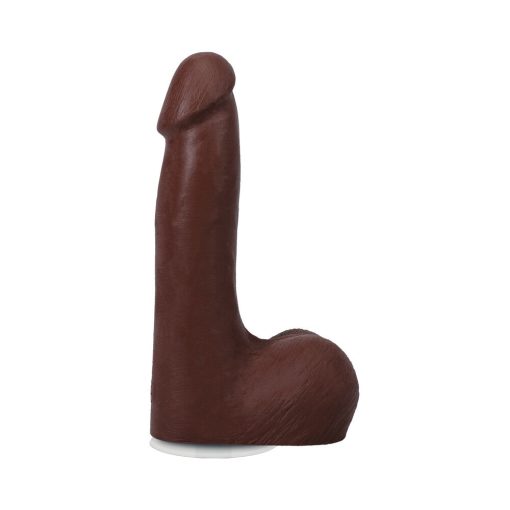 The Realistic Cock 7 In. Ultraskyn Vac-U-Lock Dildo With Balls Chocolate - Image 2