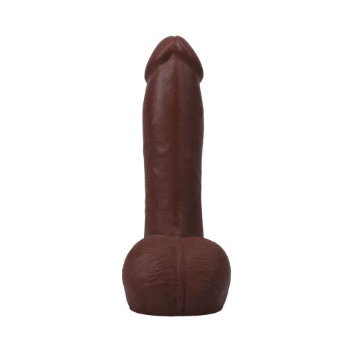 The Realistic Cock 7 In. Ultraskyn Vac-U-Lock Dildo With Balls Chocolate - Image 3
