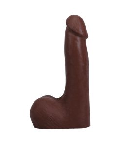 The Realistic Cock 7 In. Ultraskyn Vac-U-Lock Dildo With Balls Chocolate