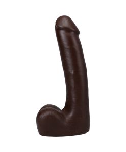 The Realistic Cock 9 In. Ultraskyn Vac-U-Lock Dildo With Balls Chocolate