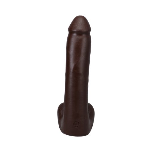 The Realistic Cock 9 In. Ultraskyn Vac-U-Lock Dildo With Balls Chocolate - Image 5