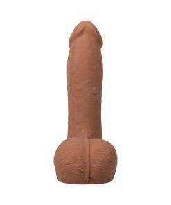 The Realistic Cock 7 In. Ultraskyn Vac-U-Lock Dildo With Balls Caramel