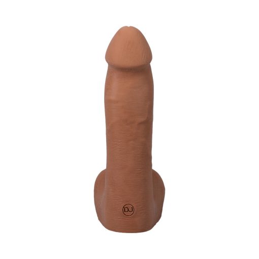 The Realistic Cock 7 In. Ultraskyn Vac-U-Lock Dildo With Balls Caramel - Image 5