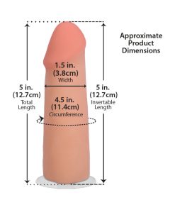 The Realistic Cock 5 In. Ultraskyn Vac-U-Lock Dildo Vanilla