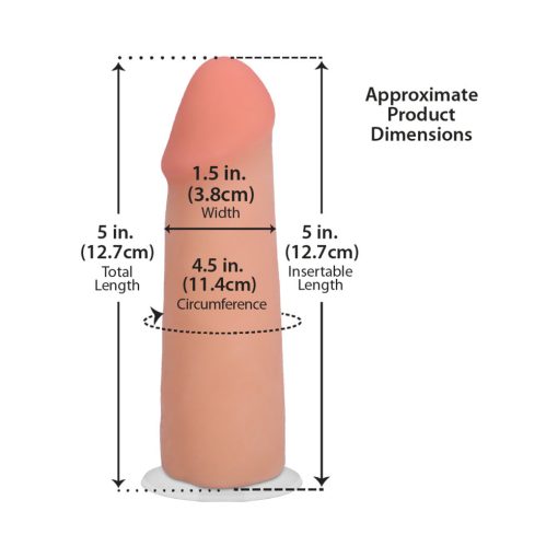The Realistic Cock 5 In. Ultraskyn Vac-U-Lock Dildo Vanilla - Image 7