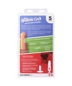 The Realistic Cock 5 In. Ultraskyn Vac-U-Lock Dildo Vanilla