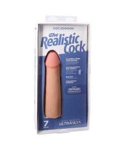 The Realistic Cock 7 In. Ultraskyn Vac-U-Lock Dildo Vanilla
