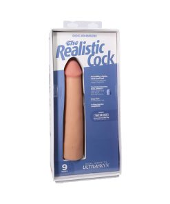 The Realistic Cock 9 In. Ultraskyn Vac-U-Lock Dildo Vanilla
