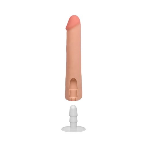 The Realistic Cock 9 In. Ultraskyn Vac-U-Lock Dildo Vanilla - Image 6