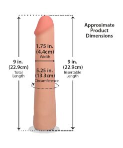 The Realistic Cock 9 In. Ultraskyn Vac-U-Lock Dildo Vanilla