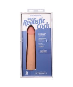 The Realistic Cock 9 In. Ultraskyn Vac-U-Lock Dildo Vanilla