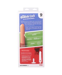 The Realistic Cock 9 In. Ultraskyn Vac-U-Lock Dildo Vanilla