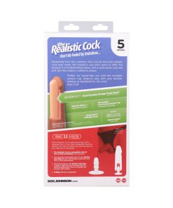 The Realistic Cock 5 In. Ultraskyn Vac-U-Lock Dildo Chocolate