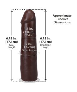 The Realistic Cock 7 In. Ultraskyn Vac-U-Lock Dildo Chocolate