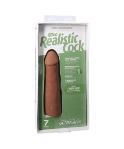 The Realistic Cock 7 In. Ultraskyn Vac-U-Lock Dildo Caramel
